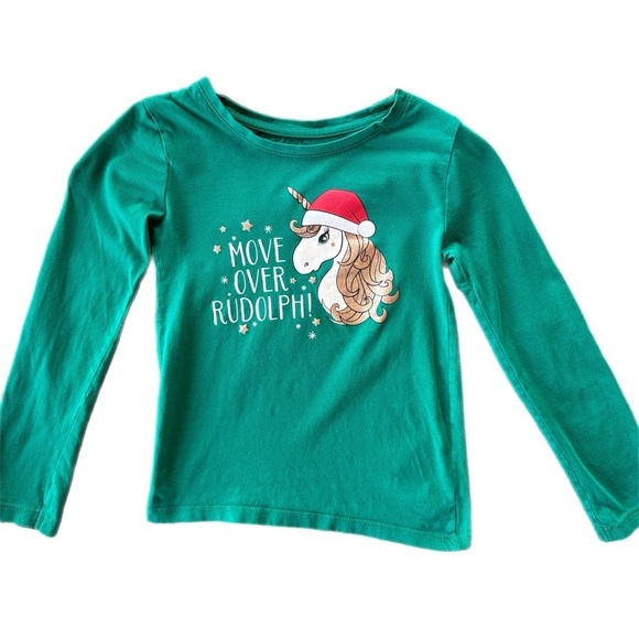 George Girls Christmas 2pc Outfit - Long Sleeve  Shirt & Leggings 4-5T - Picture 2 of 7